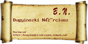 Bugyinszki Nárciusz névjegykártya